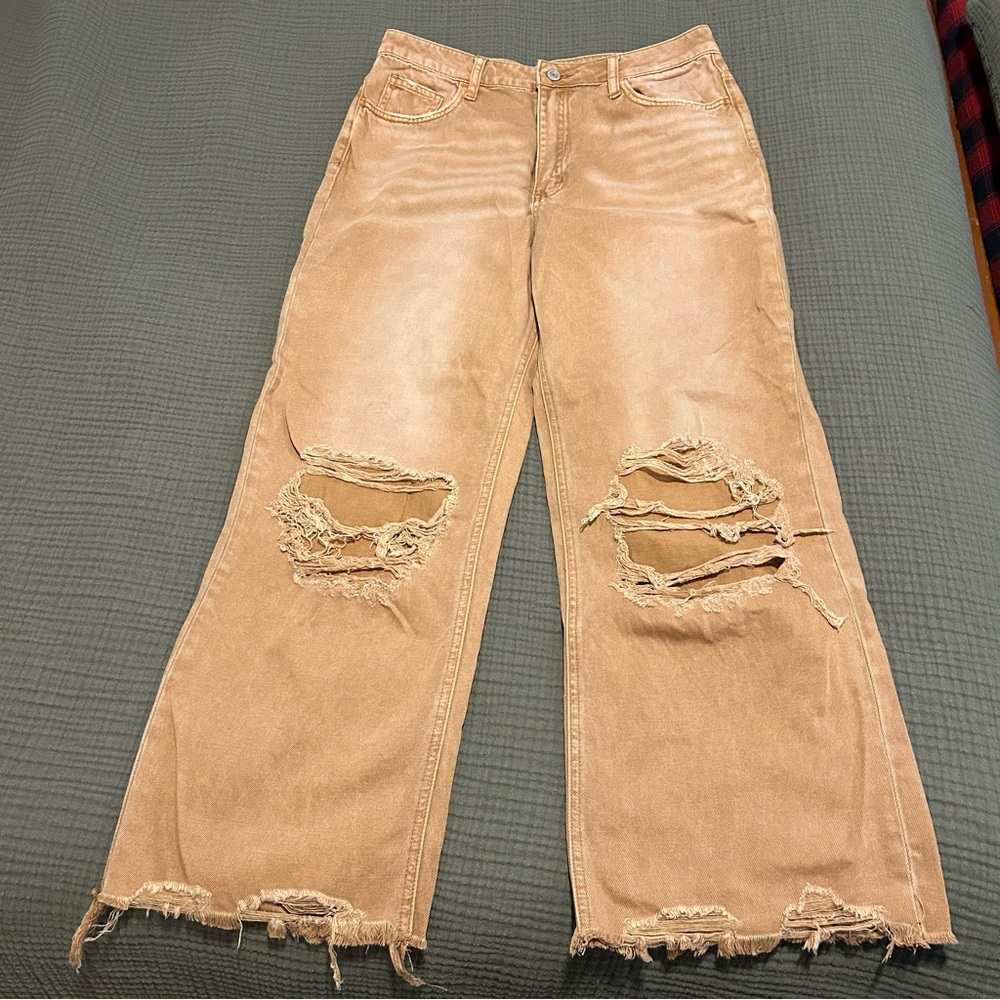 Vervet Distressed Tan Women's Jeans